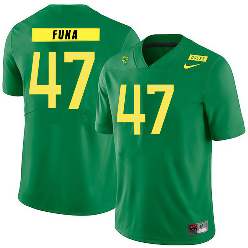 Men #47 Mase Funa Oregon Ducks College Football Jerseys Sale-Green - Click Image to Close